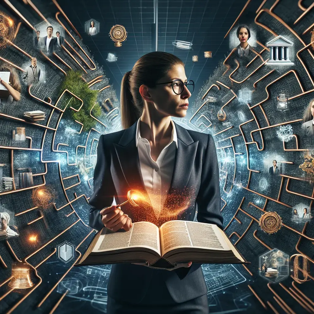 Image that represents the author Eleanor Bennett, a renowned blogger specializing in Navigating the Complexities of Modern Law